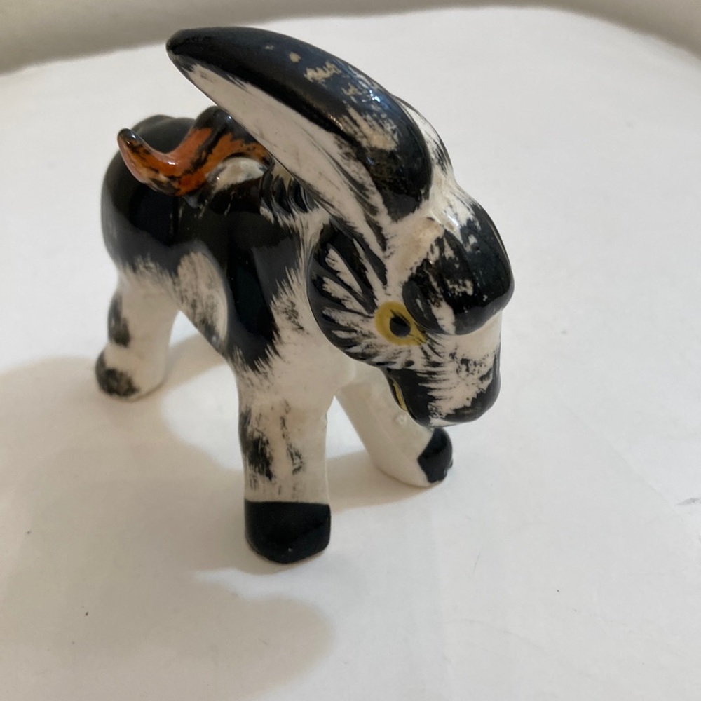 Vintage ceramic donkey figurine made in Japan